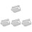 4Pcs Patty Maker Stainless Steel Silver Kitchen Press Mold 4