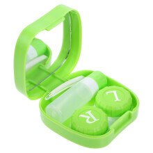 3Pcs Panda Pattern Lens Storage Box Multi Color Easy Carry with Mirror