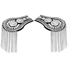 4Pcs Lightweight Silver Shoulder Mark Tassel Decoration Accessory