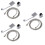 9Pcs Easy Install Silver Shower Head Sprinkler Handheld Adjustable 7