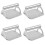 4Pcs Patty Maker Stainless Steel Silver Kitchen Press Mold 6