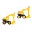 2Pcs Yellow Plastic Car Toy Funny Early Learning Beach Gift 8