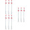 9Pcs Drain Dredging Tool Set Assorted Color Flexible Four Claw Cleaner 6