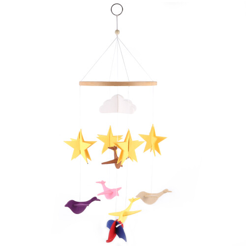 3Pcs Durable Felt Wind Chime Charm Hanging Pendant for Crib Decor