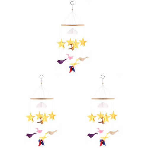 3Pcs Durable Felt Wind Chime Charm Hanging Pendant for Crib Decor 1