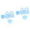 2Pcs Blue Handheld Bubble Machine Kids Outdoor Bubble Making Toy 5