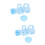 2Pcs Blue Handheld Bubble Machine Kids Outdoor Bubble Making Toy 2