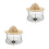 2Pcs Protective Beekeeping Hat White Round Cap Neck Shoulder Cover 5
