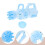 2Pcs Blue Handheld Bubble Machine Kids Outdoor Bubble Making Toy 10