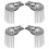 4Pcs Lightweight Silver Shoulder Mark Tassel Decoration Accessory 4