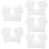 5Pcs Cotton Polyester Underarm Vest Soft Breathable White 10