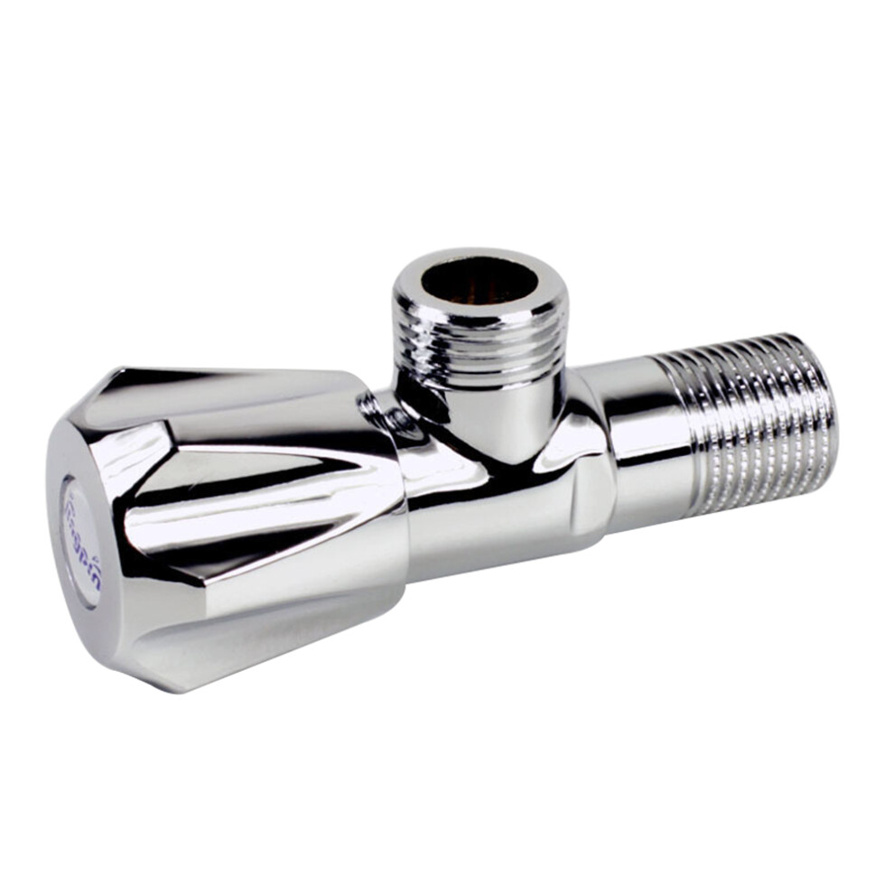 2Pcs Silver Toilet Angle Valve Stainless Steel Hot Cold Water Shut Off 031778185088