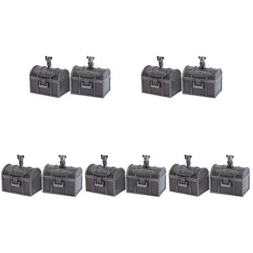 10Pcs Baby Tooth Holder Alloy Material Compact Grey Keepsake Box 1