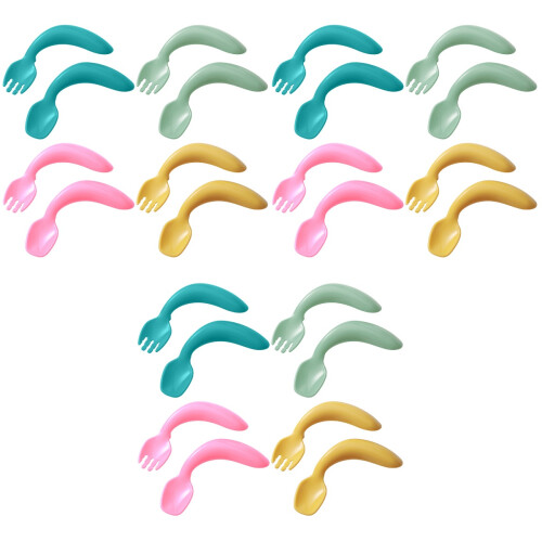 3Sets Toddler Bendable Baby Fork Spoon Set Lightweight Assorted Colors 2