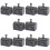 10Pcs Baby Tooth Holder Alloy Material Compact Grey Keepsake Box 7