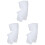 3Pcs White Bed Net for Baby Tent Polyester 2