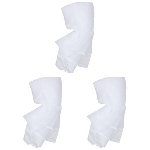 3Pcs White Bed Net for Baby Tent Polyester 1