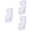 3Pcs White Bed Net for Baby Tent Polyester 5