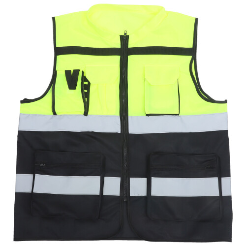 2Pcs Durable Reflective High Visibility Vest for Work and Night Safety