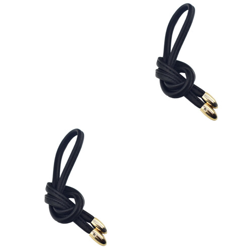 2Pcs Black Fabric Lined Drawstring for Crossbody Bucket Bag 2