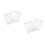 2Pairs Baby Jumpsuits Extender White Fabric Snap Double-Layer Comfort 10
