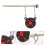 2Pcs Black Alloy Tree Mounted Hanging for Outdoor Training 9