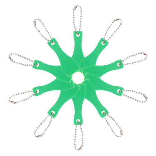 50Pcs Green Scratch Off Tool with Keychain