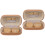 2Sets Light Brown Lens Case Box with Mirror Leakproof Contacts Storage 5