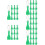 50Pcs Green Scratch Off Tool with Keychain 10