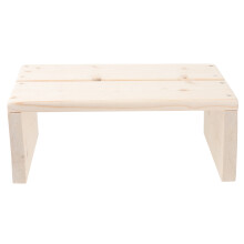 2Pcs Light Yellow Wooden Children Stool Bathroom Footrest Base