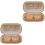 2Sets Light Brown Lens Case Box with Mirror Leakproof Contacts Storage 4