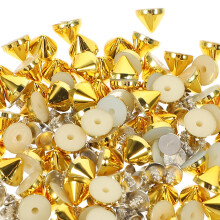 500Pcs Yellow DIY Rivet Kit Plastic Punk Studs for Clothes Bags Shoes