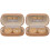 2Sets Light Brown Lens Case Box with Mirror Leakproof Contacts Storage 3