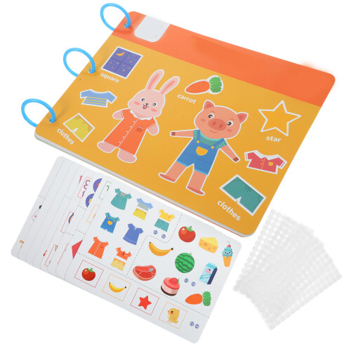 2Pcs Multi Color Educational Sticker Books for Kids Learning and Decor
