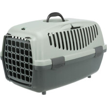 TRIXIE Transportbox Capri 3 - S - 40 x 38 x 61 cm - Anthrazit, Grau und Grün - Für Hunde