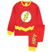 (3-4 Years) DC Comics Long Sleeve Long Leg Pyjama Set (Boys Red)