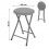PVC Foldable Stool with Safety Lock Grey 30x30x45 cm Portable Folding Step Stool Kitchen Bathroom Home 1