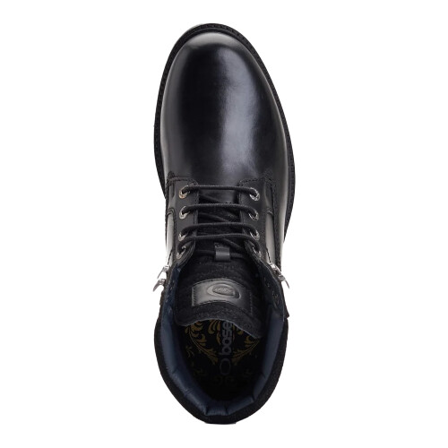 (11 UK, Black) Base London Mens Bradley Leather Ankle Boots 1