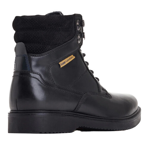 (12 UK, Black) Base London Mens Bradley Leather Ankle Boots 1