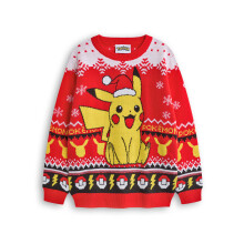 (7-8 Years) Pokemon Christmas Jumper (Boys Red)