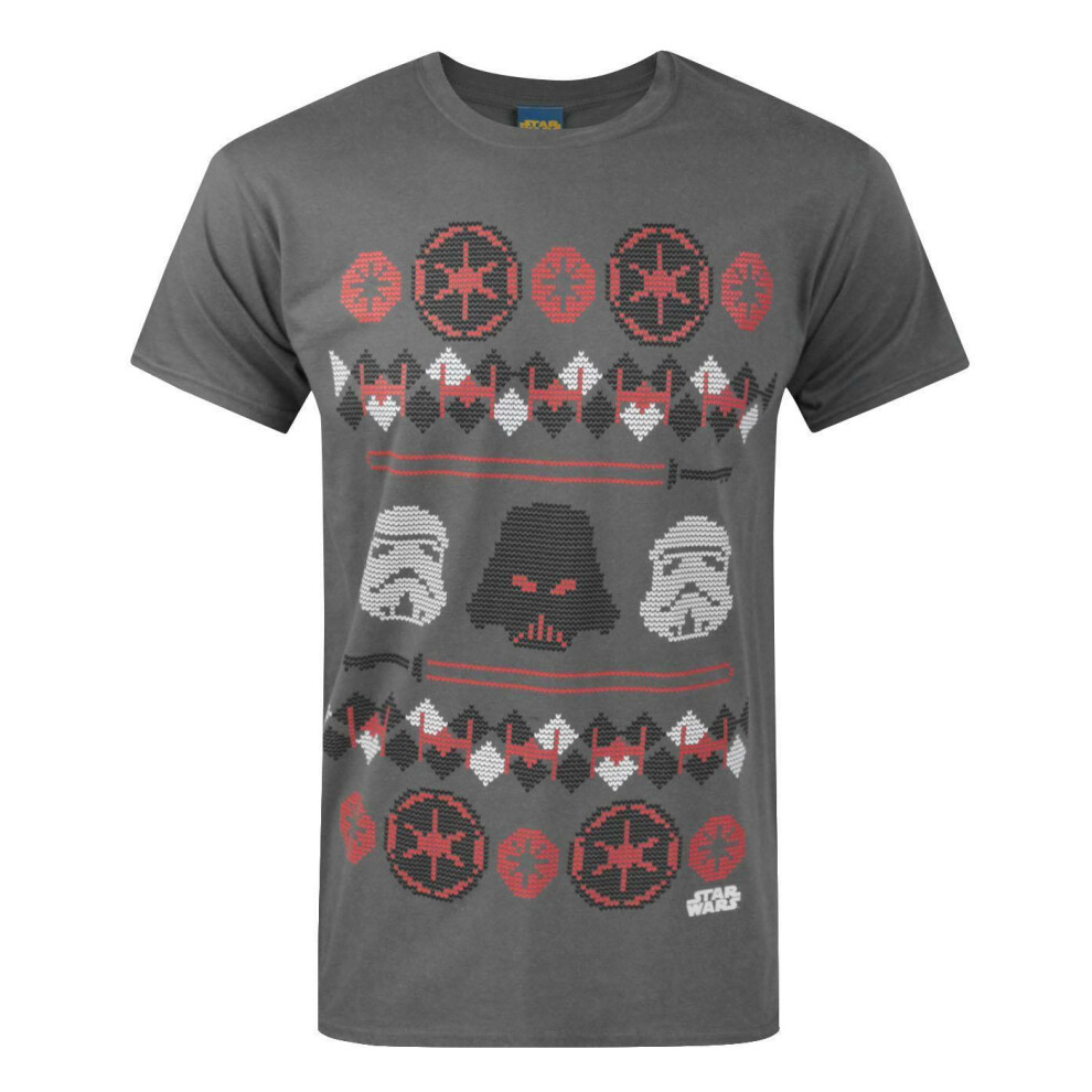 Star Wars (Small) Short Sleeved T-Shirt (Mens Grey)