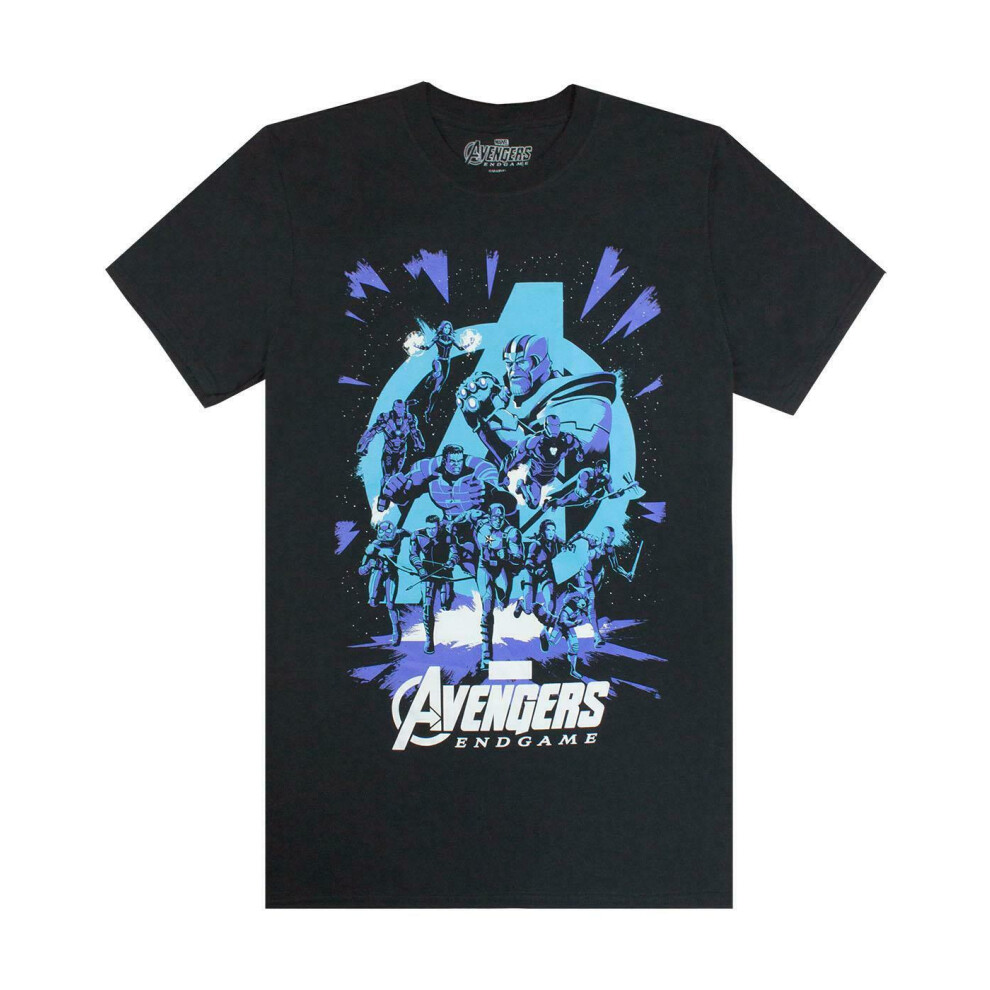 Marvel Short Sleeved T-Shirt (Mens Black)