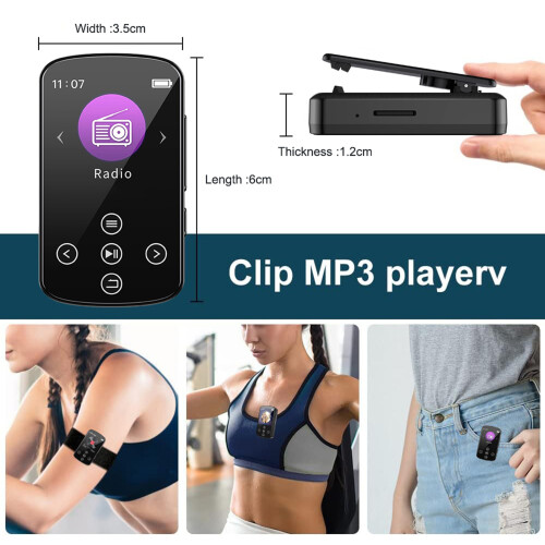 MP3-08 Noir 8/16/32/64 Go 6x3.5x1.2 cm Bluetooth 5.4 1
