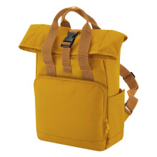 (One Size, Mustard Yellow) Bagbase Mini Recycled Twin Handle Backpack