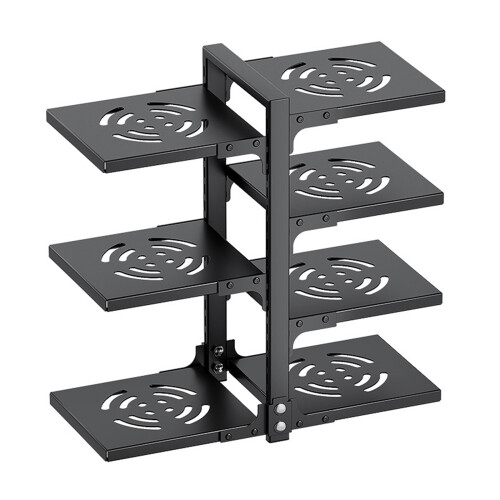 High Quality Iron Pots Storage Rack Convenient Iron Art-Black