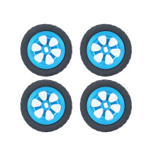 Kit de atualização de rodas RC, rodas com pneus de borracha e aros de liga de alumínio para carros de brinquedo RC em escala 1/28, material