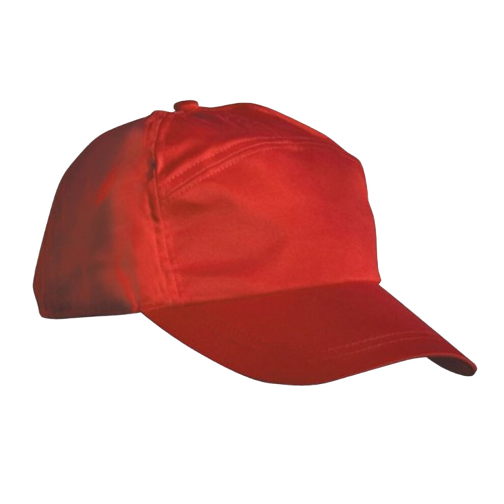 Result (One Size, Red) Unisex Plain Baseball Cap (Pack Of 2)
