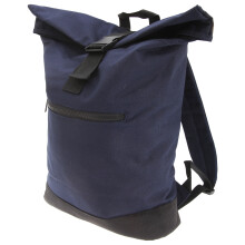 (One Size, French Navy) Bagbase Roll-Top Backpack / Rucksack / Bag (12 Litres) (Pack of 2)