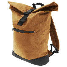 (One Size, Caramel) Bagbase Roll-Top Backpack / Rucksack / Bag (12 Litres) (Pack of 2)