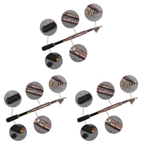 3Pièces Canne À Rétractable Portable Eva Multi Couleurs 1